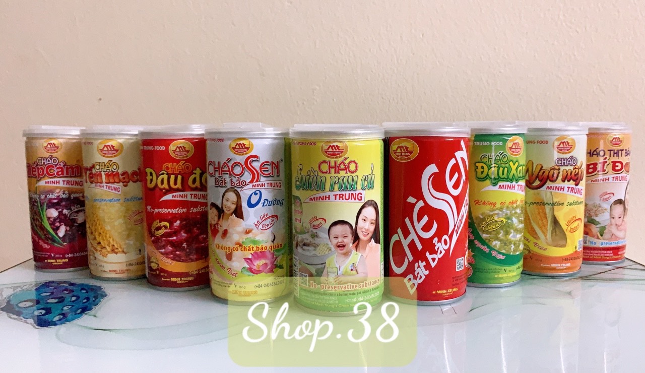 Cháo Sen Bát Bảo Minh Trung - Cháo Nếp Cẩm, Đậu Đỏ, Đậu Xanh, Yến Mạch...Đầy Đủ Các Loại. Không Chất Bảo Quản.