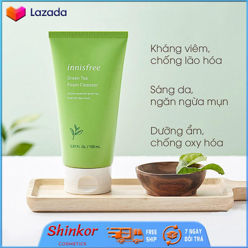 Sữa Rửa Mặt Trà Xanh Innisfree Shinkor Làm Sạch Sâu, Dữ Ẩm Tốt, Kiềm Dầu, Hạn Chế Mụn