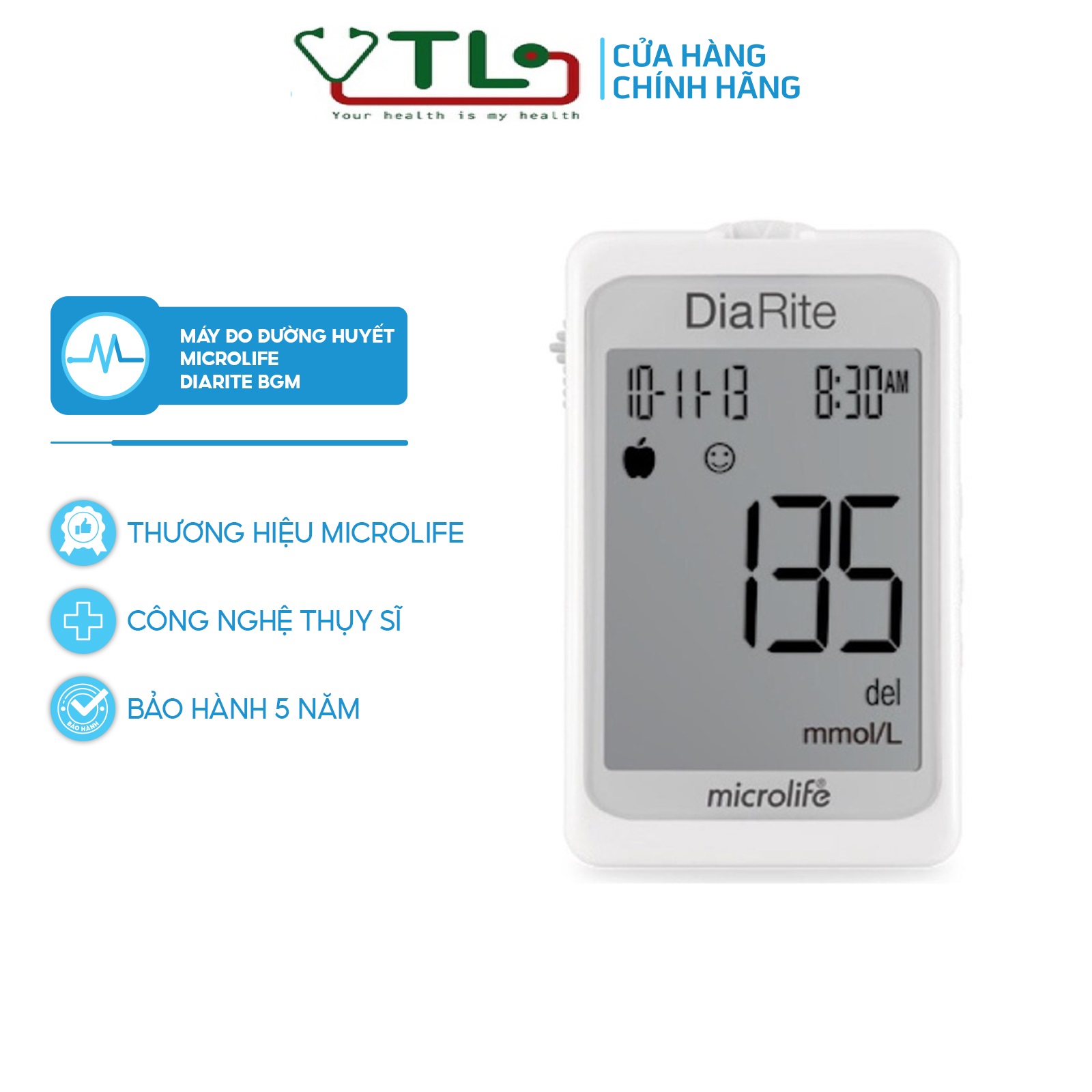 Máy đo đường huyết microlife diarite bgm - ytl