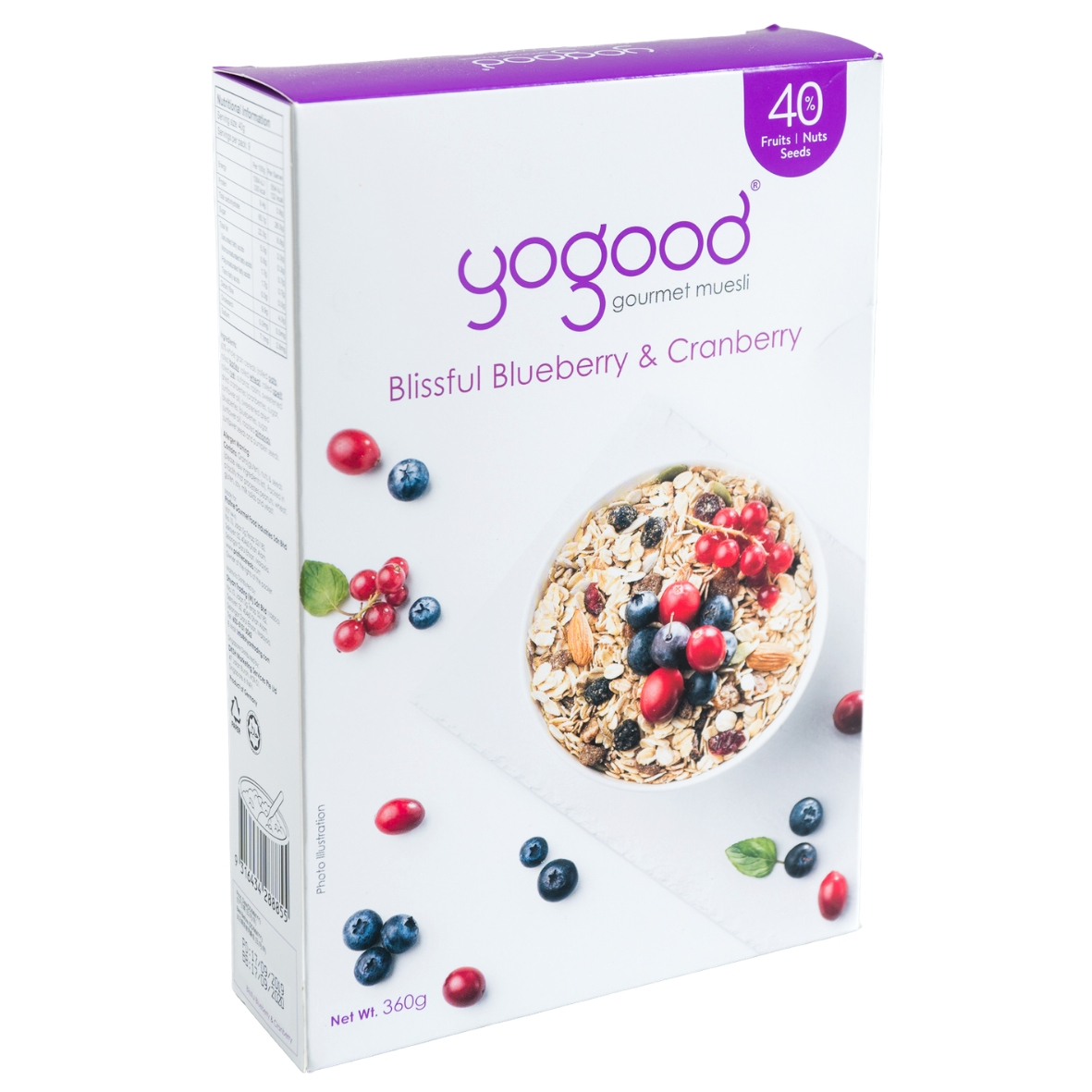 Hà Nội- Ngũ cốc Yến mạch dạng muesli vị Mạn việt quất hãng Yogood hộp 370g - Giao nhanh