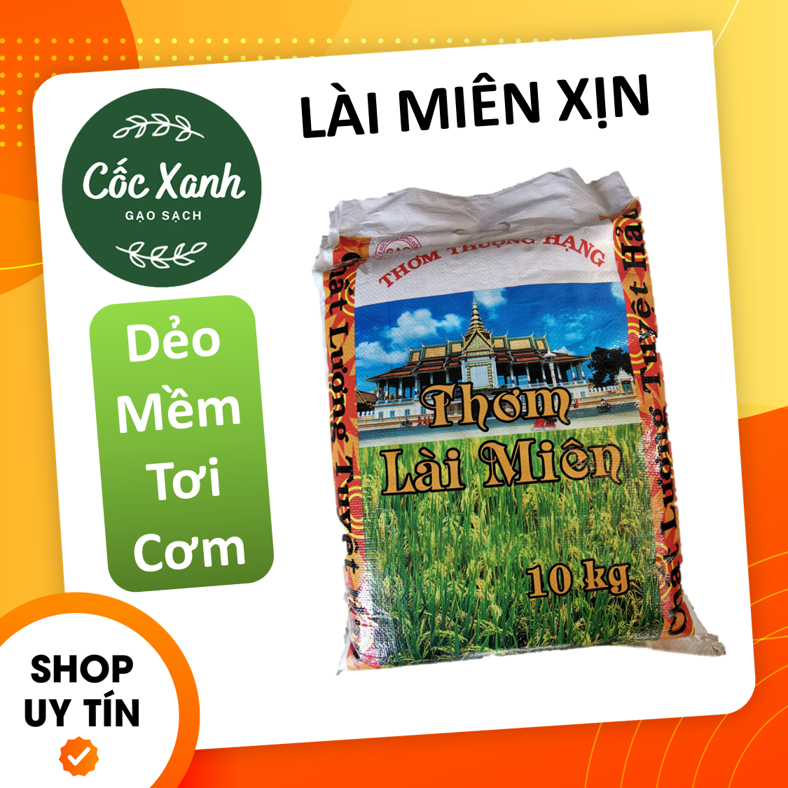 [Freeshipmax] [10kg] Gạo Thơm Lài Miên (Dẻo Thơm Mềm)