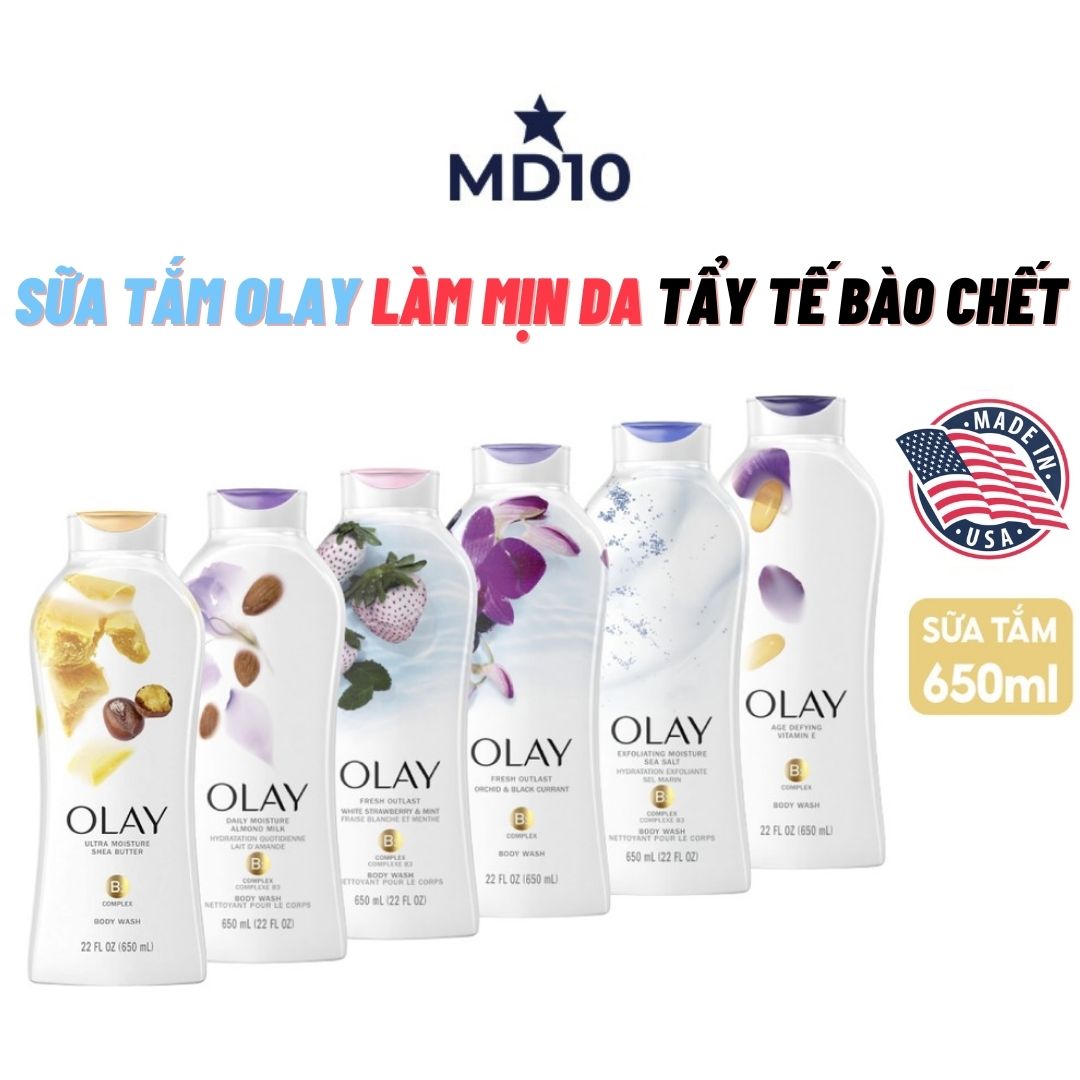 Sữa tắm trắng dưỡng da mềm mịn olay made in usa 650ml md10 shop