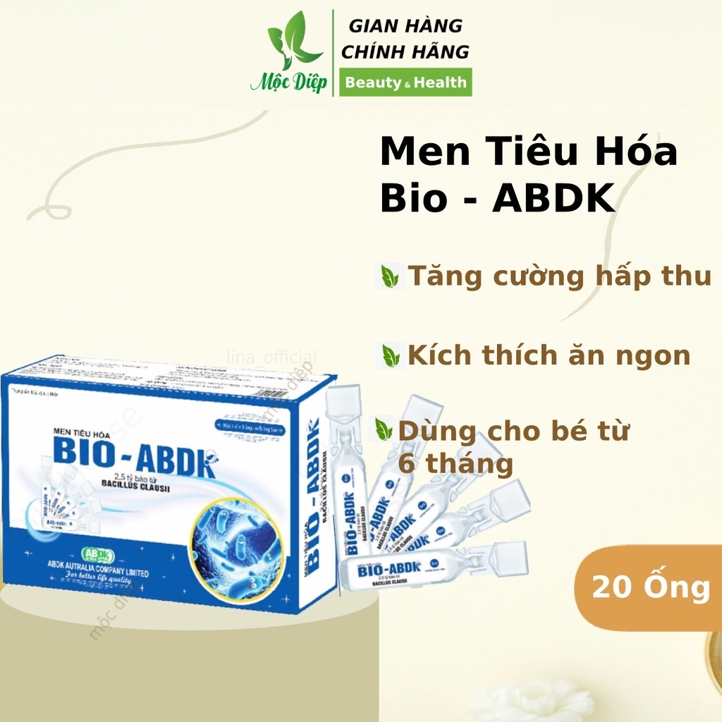 Men tiêu hóa giúp bé ăn ngon tiêu hóa tốt Bio ABDK hỗ trợ bé hấp thụ tốt hơn giảm biếng ăn dùng được cho người lớn và trẻ em Men vi sinh enter bio gaia ngủ ngon hơn Mộc Diệp Cosmetic