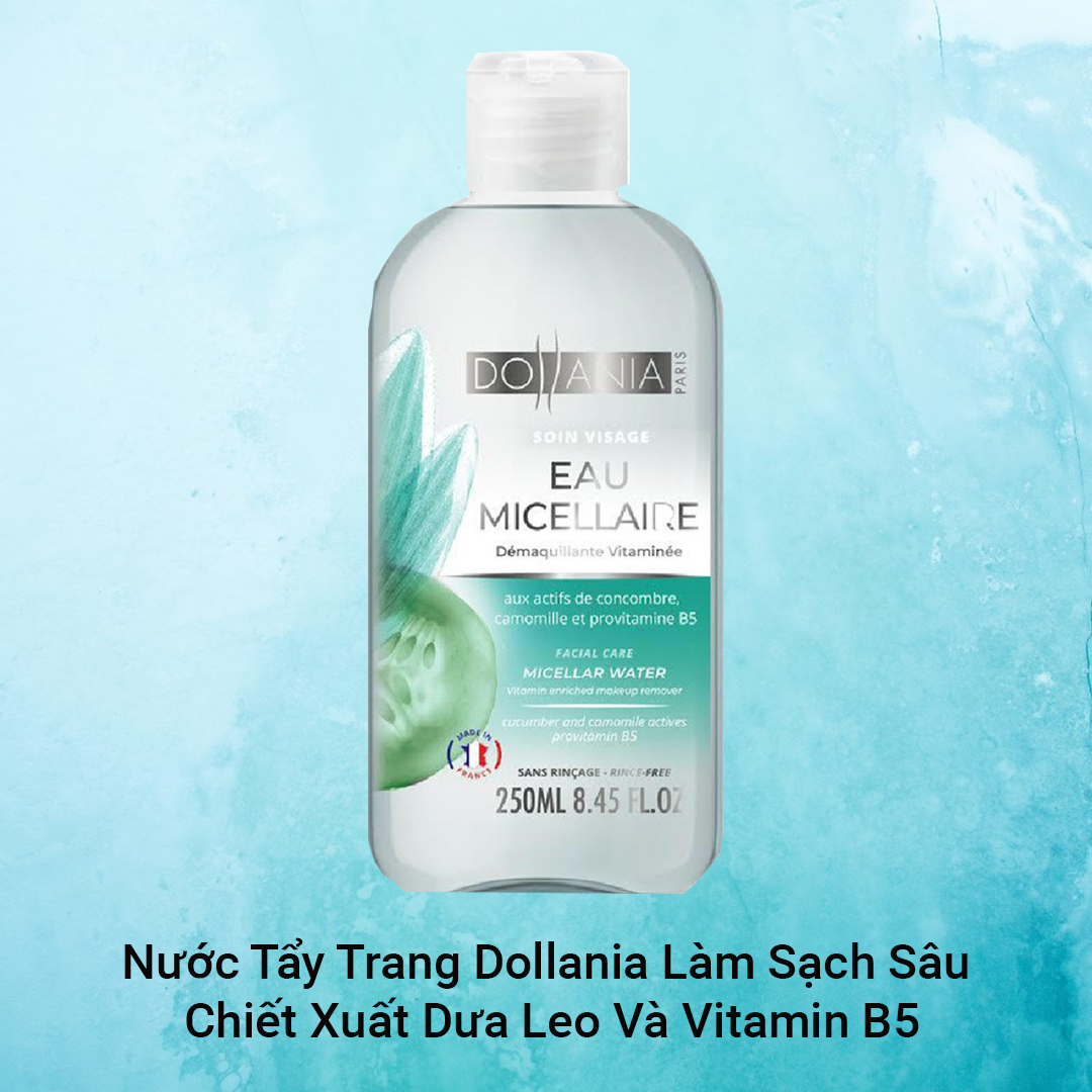 NƯỚC TẨY TRANG DOLLANIA FACIAL CARE MICELLAR WATER VITAMIN ENRICHED MAKEUP REMOVER 250ML CHÍNH HÃNG - SHOP CHUYÊN CUNG CẤP CÁC MẶT HÀNG CHẤT LƯỢNG, ĐƯỢC YÊU THÍCH TRÊN THỊ TRƯỜNG HIỆN NAY, ĐƯỢC CHỌN LỌC KĨ MONG KHÁCH YÊU ỦNG HỘ