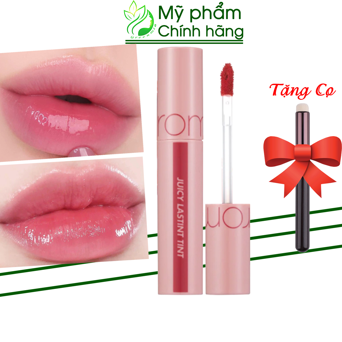 Son Romand Bóng Juicy Lasting Tint Màu Juicy 25 Bare Grape Cool Nude Màu Beige Ánh Hồng 5ML CAM KẾT CHÍNH HÃNG