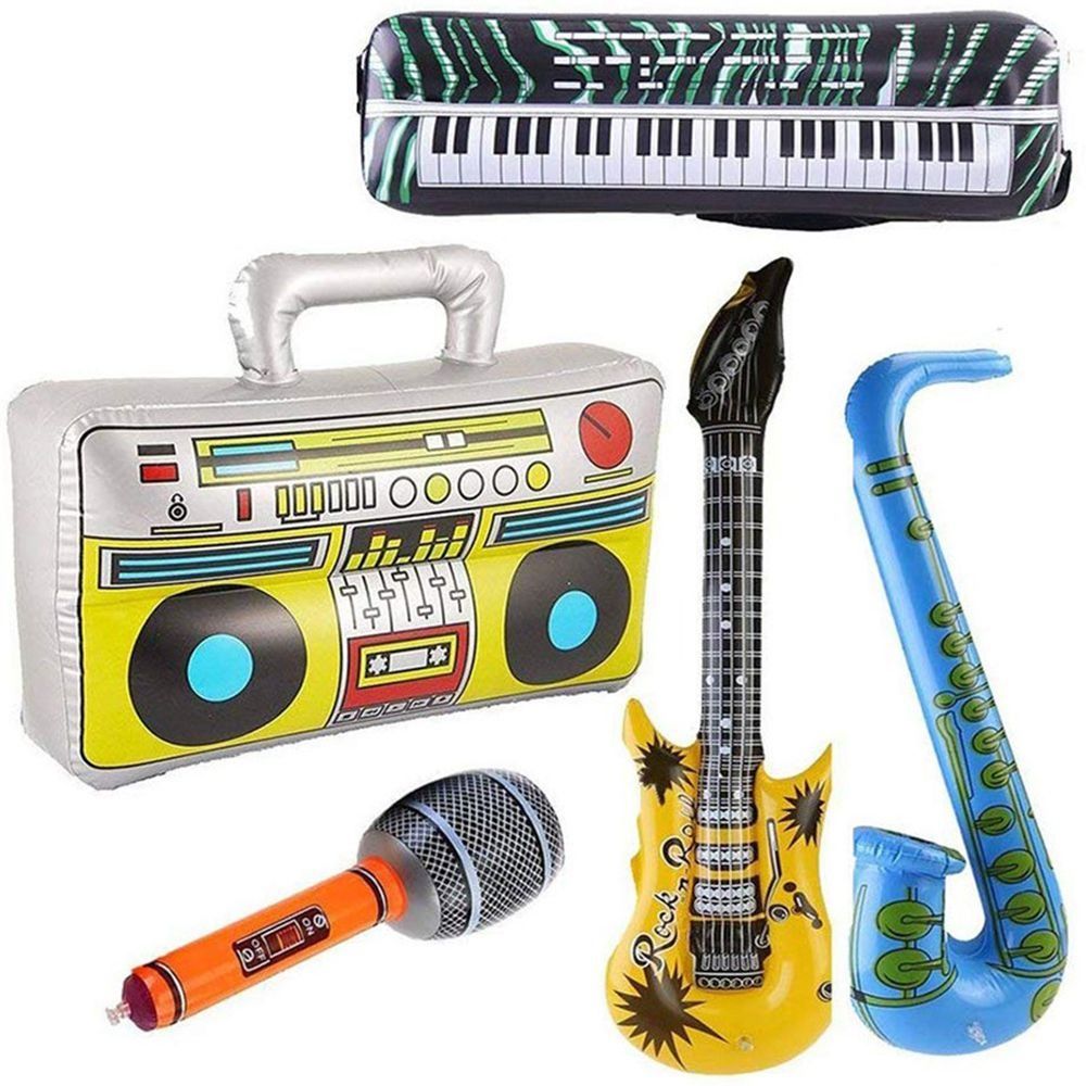 YINLMALL Bóng bay đồ chơi Bóng bay bơm hơi Đàn Guitar bơm hơi Tiệc sinh nhật Đồ chơi bơm hơi Đồ chơi giáo dục Đồ chơi học tập cho bé Trò chơi âm nhạc Đồ chơi nhạc cụ bơm hơi Đồ chơi đàn Ukulele nhạc cụ Bóng bay đàn guitar bơm hơi Bóng bay Micro