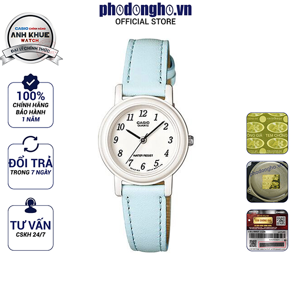 Đồng hồ nữ dây da casio anh khuê lq-139l-2bdf