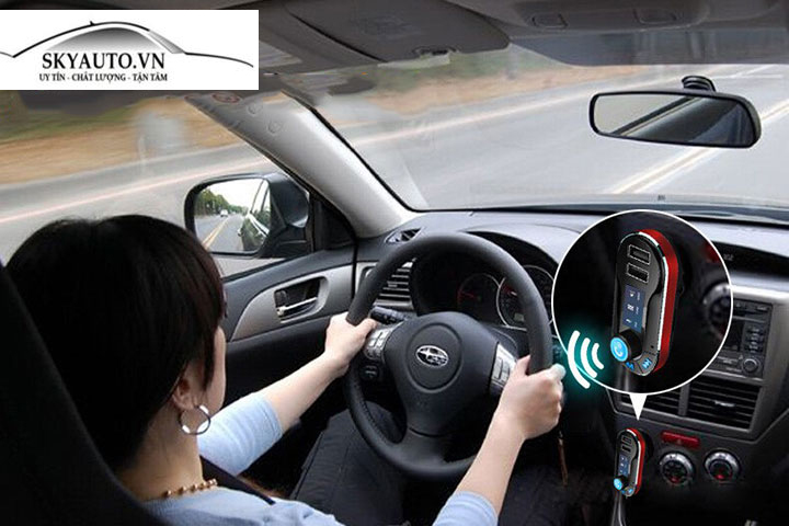 Tẩu nghe nhạc trên ô tô, kiêm tẩu sạc điện thoại BT66, kết nối điện thoại với hệ thống loa trên ô tô