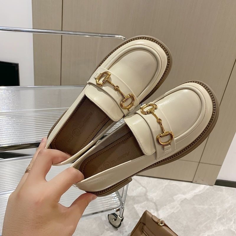 Giày oxford khóa xích đế 2cm da mềm -g061