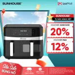 Nồi chiên không dầu 2 ngăn 10L Sunhouse Mama SHD4098 - Chế độ riêng - Tiết kiệm thời gian - Công nghệ Rapid Air