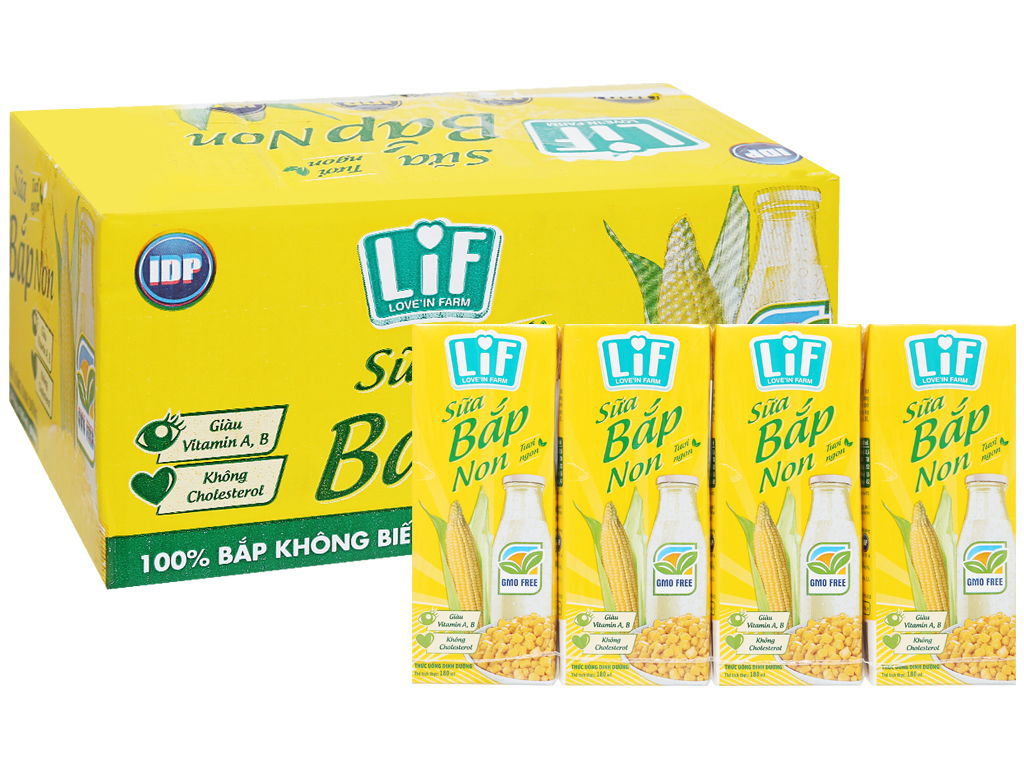 SỮA BẮP NON LIF THÙNG 24 HỘP X 180ML