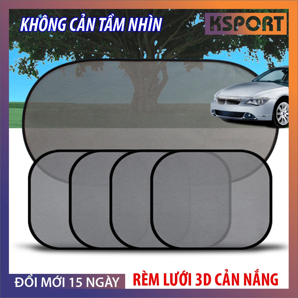 [Hàng cao cấp]Combo 5 Miếng Rèm che nắng ô tô CẢN NẮNG- KHÔNG CẢN TẦM NHÌN, chống nóng ô tô-Rèm lưới 3D cản nắng xe ô tô không khuất tầm nhìn