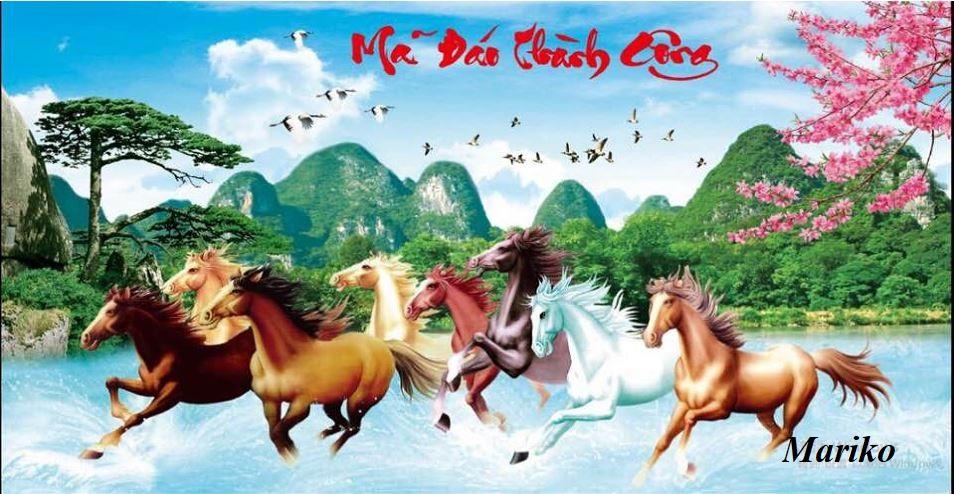 [HCM]TRANH ĐÍNH ĐÁ MÃ ĐÁO THÀNH CÔNG DF442 120X60CM CHƯA ĐÍNH