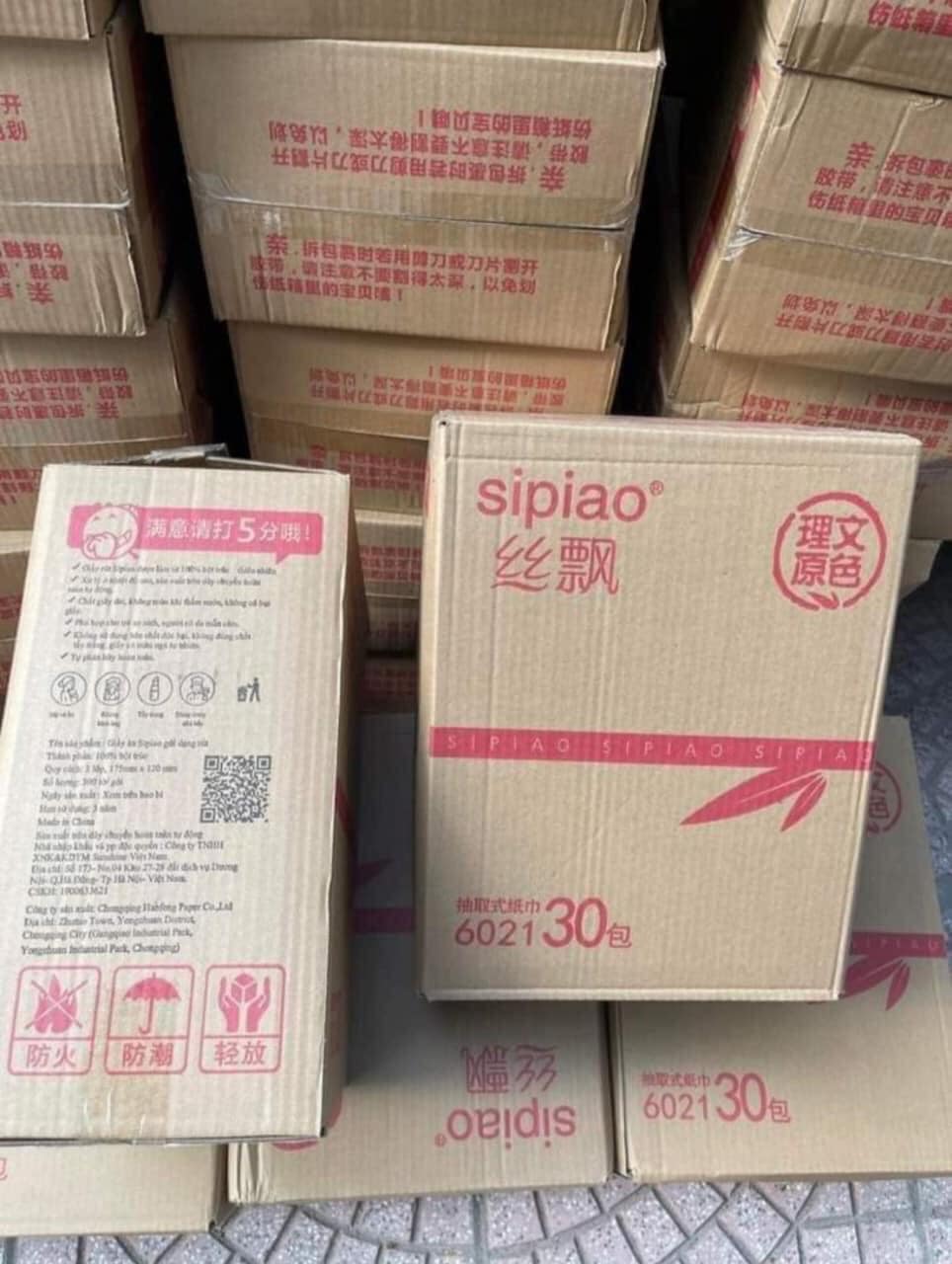 Thùng giấy ăn gấu trúc SIPAO (30 gói, gói 300 tờ), Một thùng giấy ăn gấu trúc Sipiao