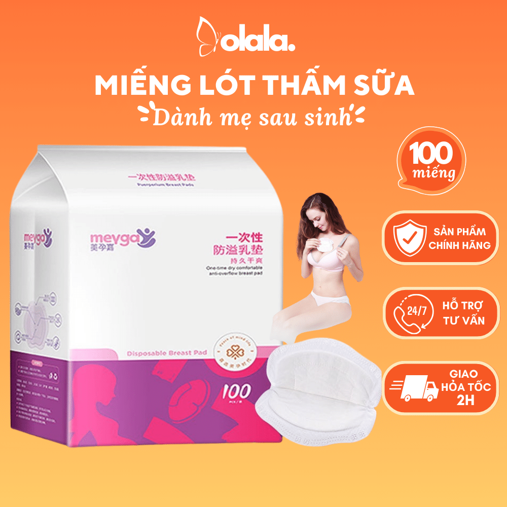 Miếng lót thấm sữa MEYGA(100m/bịch) Dành cho mẹ sau Sinh thời kỳ cho con bú.