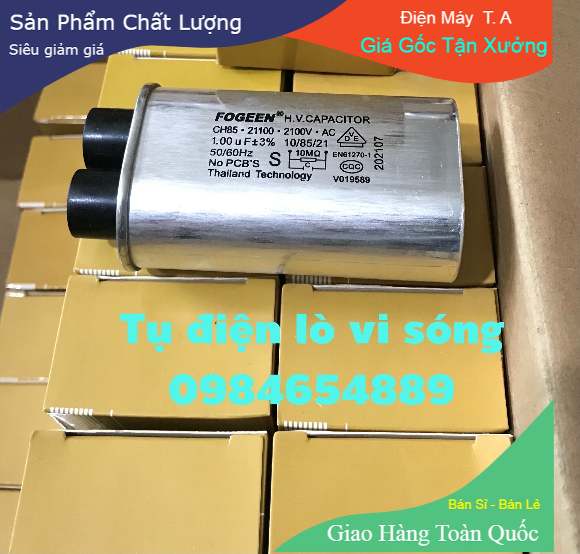 Tụ Lò Vi Sóng 1.0 uf - Made in Thanland