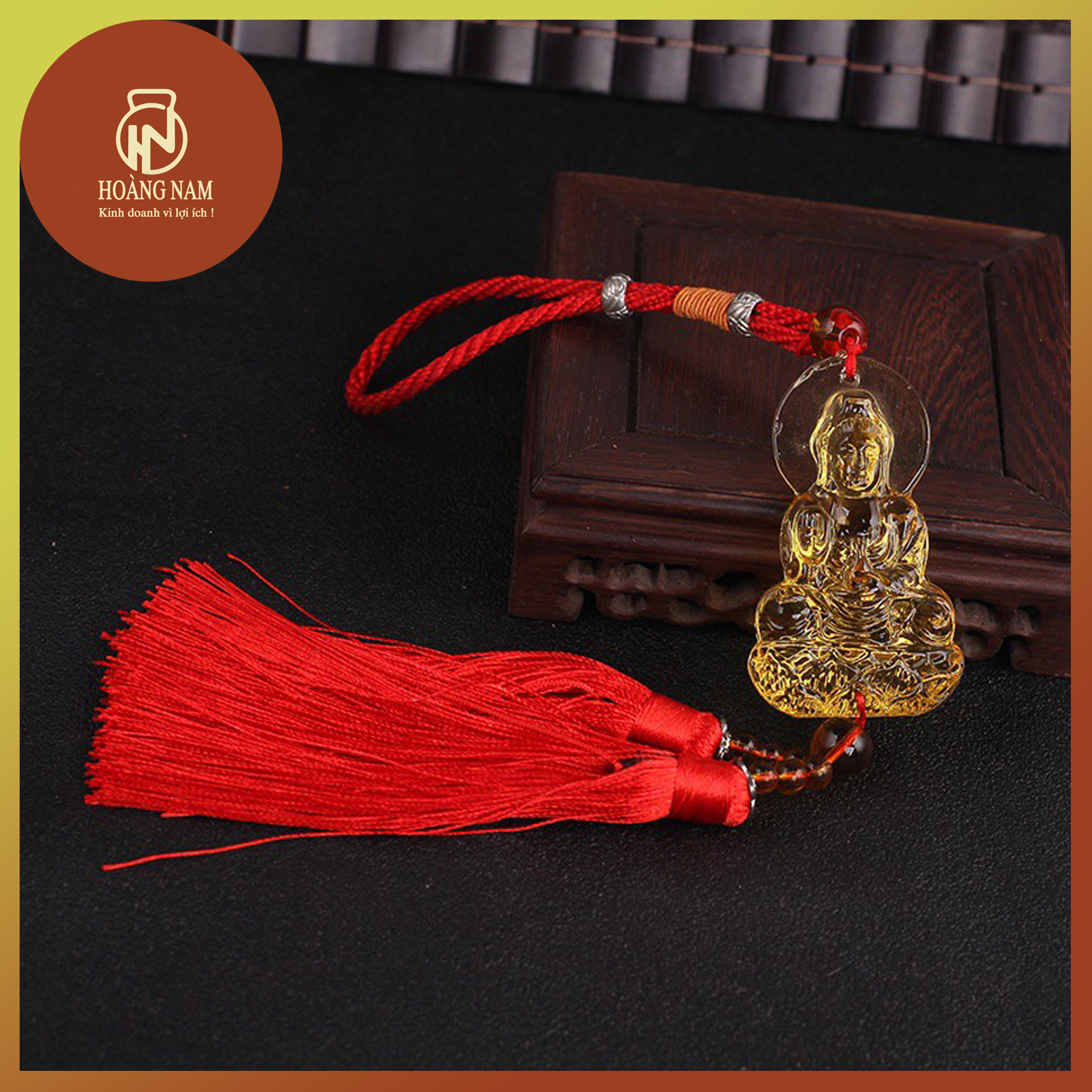 Dây Treo Xe Ôtô Phong Thủy Tượng Phật Quan Âm - Mang Lại An Lành và May Mắn cho Xe Hơi của bạn