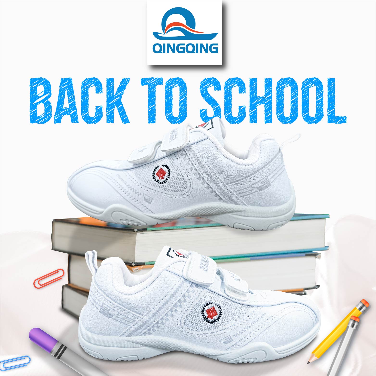 Giày Thể Thao Học Sinh ASIA quai xé Size Chuẩn phong cách năng động thoáng khí-Hàng chính hãng LC34