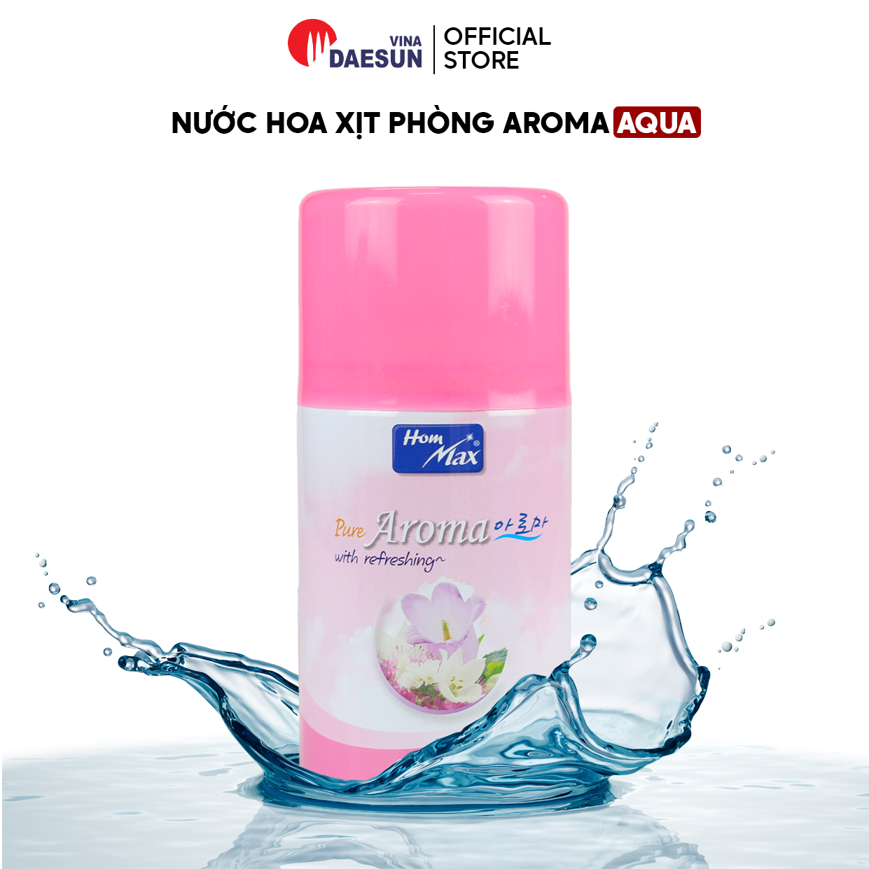 Nước Hoa Xịt Phòng Hàn Quốc Aroma Hommax (Hương Aqua) - Thanh Lọc Không Khí | Chiết Xuất Tự Nhiên | Hàng Chính Hãng
