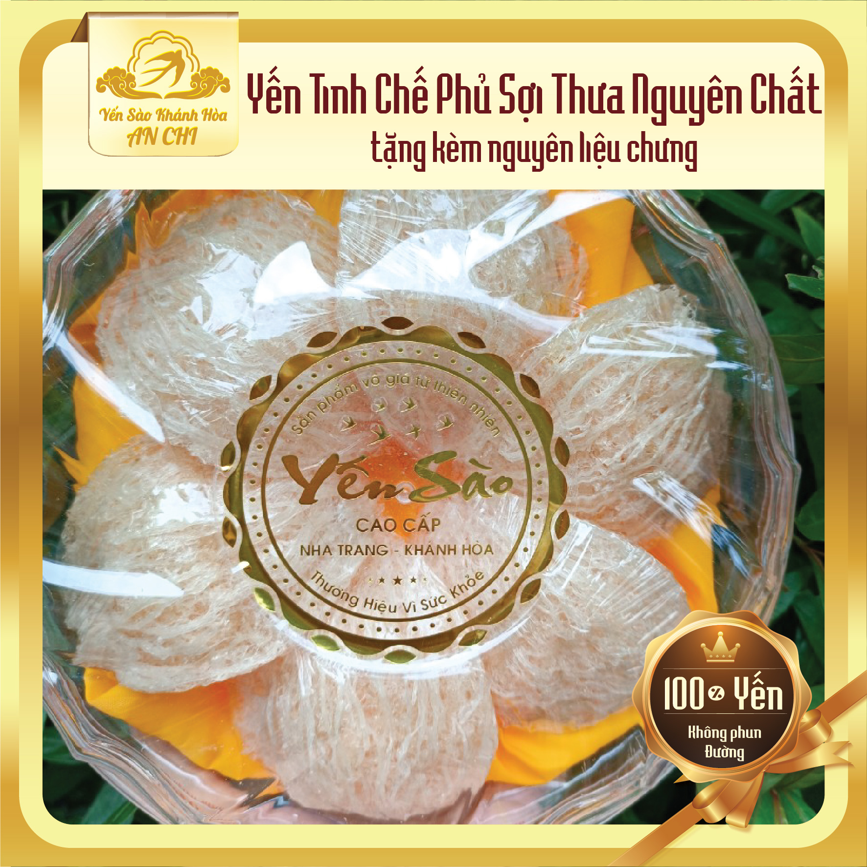 Yến tinh chế phủ sợi thưa nguyên chất Khánh Hòa, Yến sào tinh chế đắp sợi thưa, Yến sào sạch lông phủ sợi, Tổ yến sào tinh chế kéo sợi, tặng nguyên liệu chưng