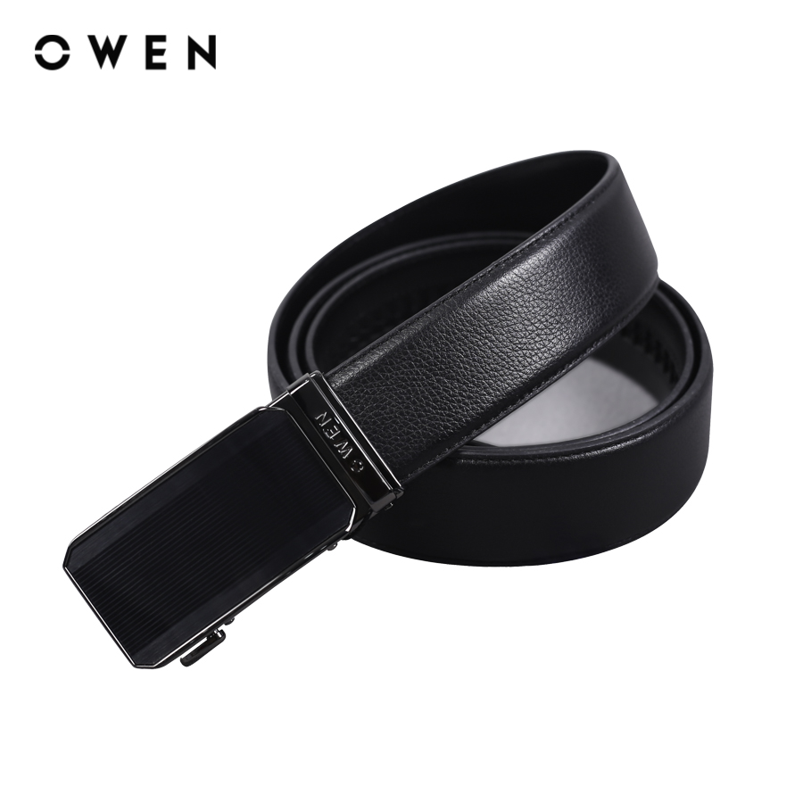 Owen - dây lưng belt232702 màu đen chất liệu da thật