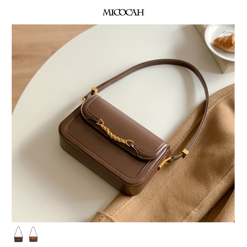 Túi xách nữ kẹp nách đeo vai đeo chéo MICOCAH dáng công sở thời trang phối màu vintage da cao cấp cực đẹp, Túi đeo chéo nữ Micocah, Túi đeo vai Micocah MSP: 597