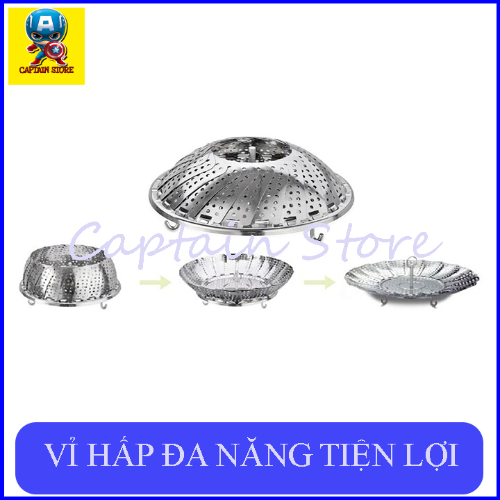 [Hoàn tiền 6%] Vỉ hấp, đồ xôi đa năng bằng Inox cao cấp