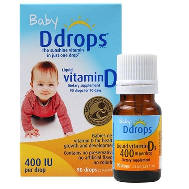 Thực phẩm bổ sung Vitamin D3 drops 400iu 90 giọt hàng Mỹ