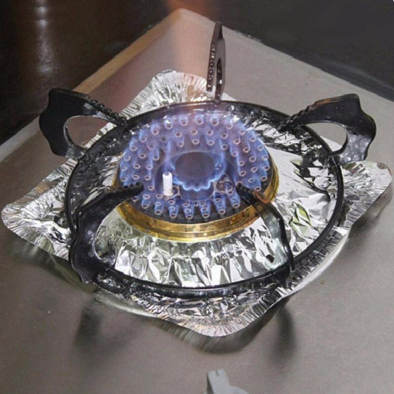 [HCM]Combo 10 miếng giấy bạc lót bếp ga hinh vuông