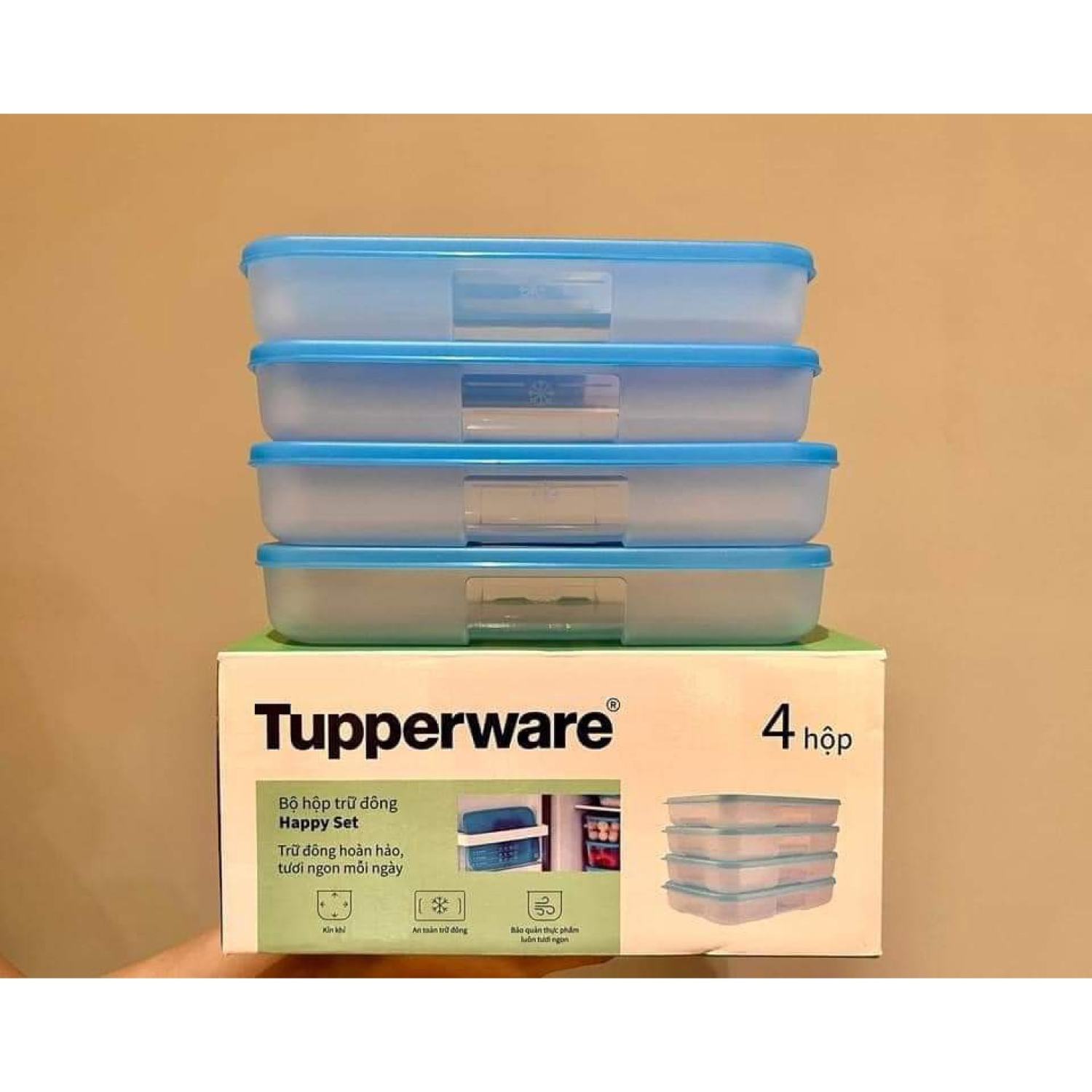 Bộ hộp trữ đông Tupperware Happy Set 550ml