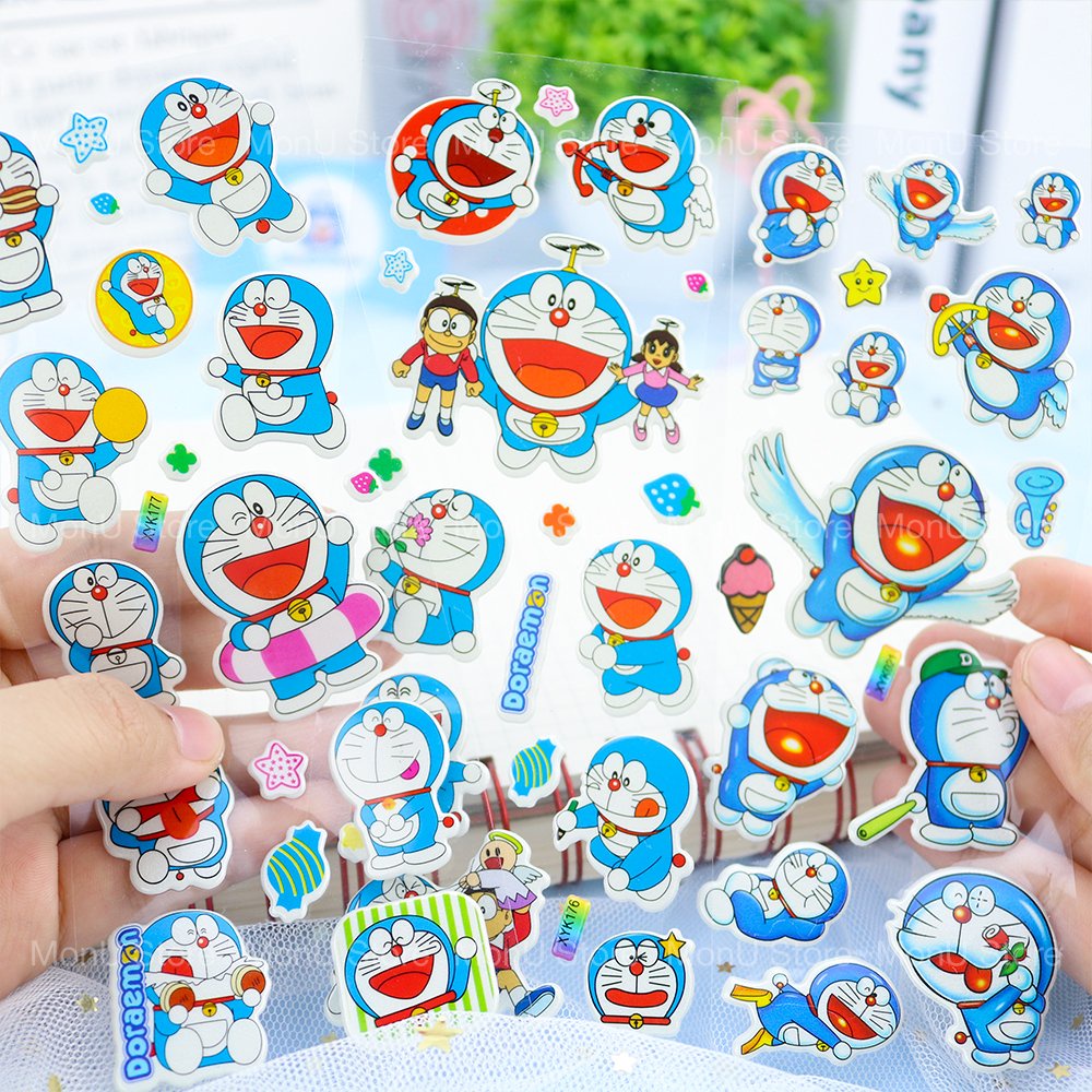 Sticker I\'m Doraemon là lựa chọn hoàn hảo cho những người yêu thích loạt phim hoạt hình này. Những hình ảnh dễ thương và đáng yêu sẽ khiến bạn muốn sở hữu ngay lập tức để trang trí cho những vật dụng của mình.