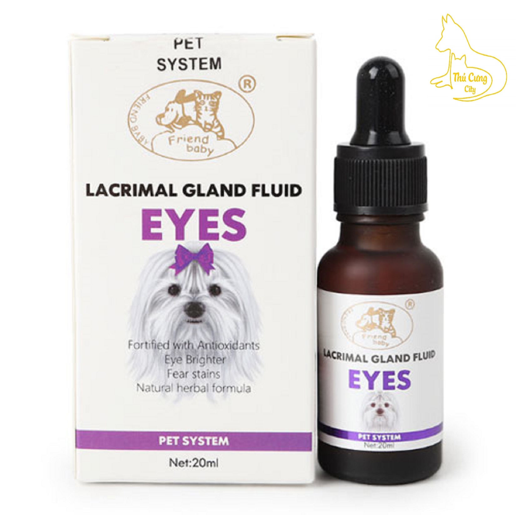Siro uống chống chảy nước mắt ở chó mèo lacrimal gland fluid eyes 20ml