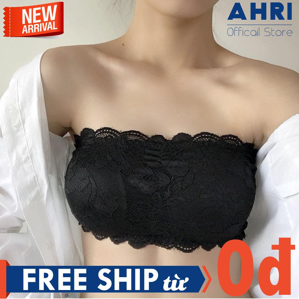 Áo bra vải ren hoa không dây mút mỏng ôm ngực thời trang