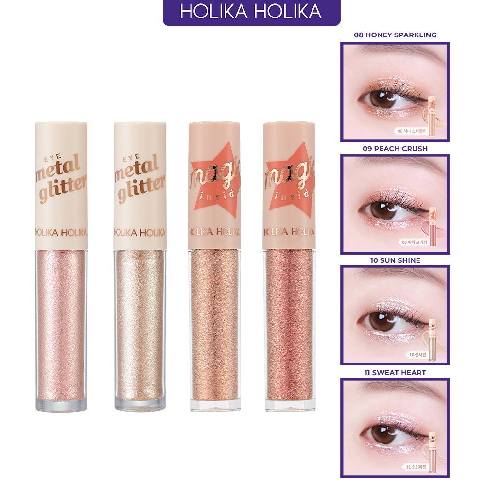 Nhũ mắt đa năng hàn quốc holika holika chống thấm nước nhanh khô màu sắc tươi trẻ dễ phối 3.4g