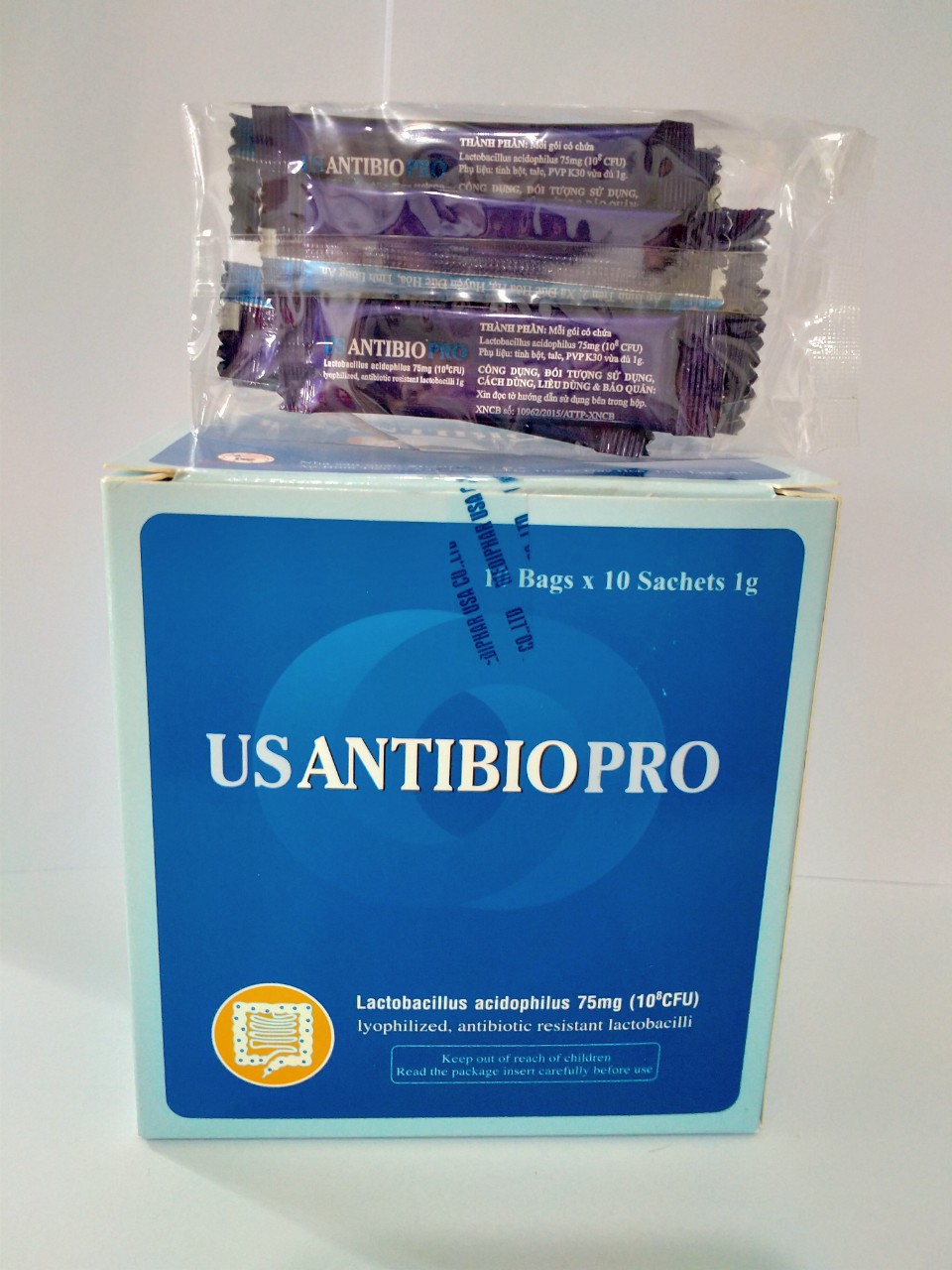Combo 10 gói men US  ANTIBIO PRO Bổ sung men vi sinh cho đường ruột