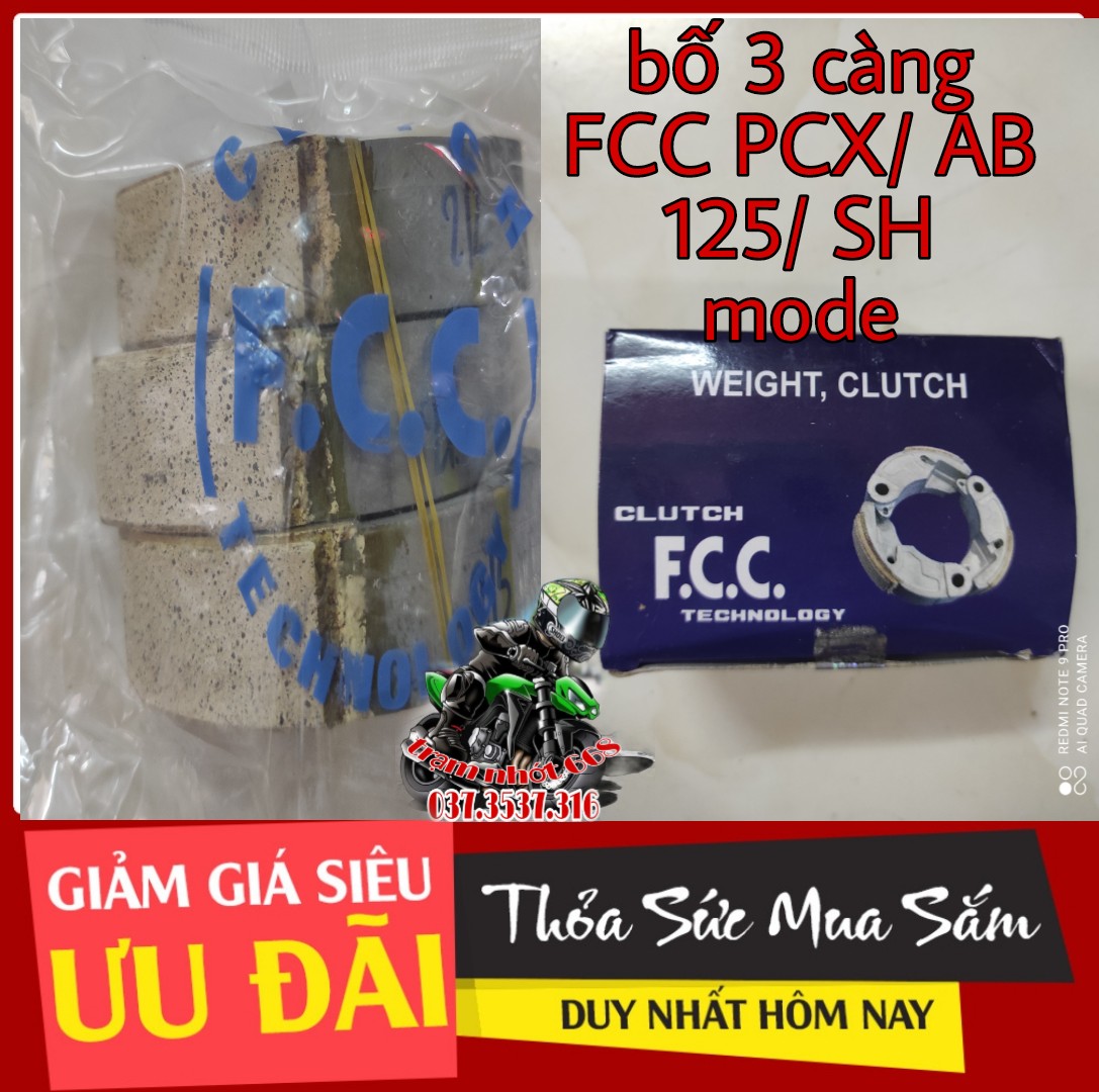 Bộ bố 3 càng fcc cho xe pcx/ ab 125/sh mode, vision new