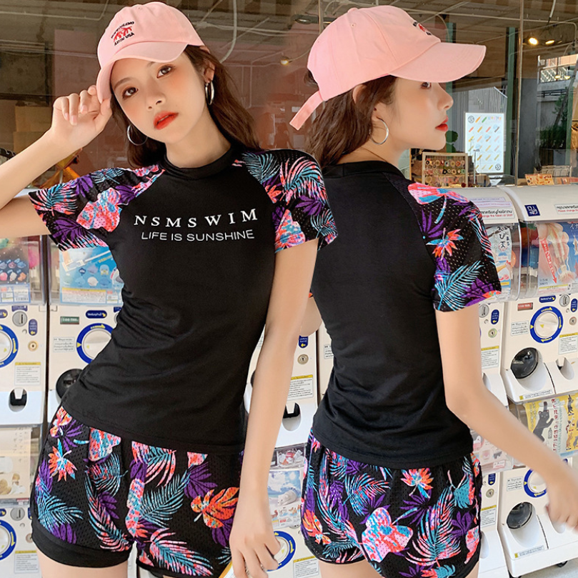 Đồ Bơi Nữ Hai Mảnh Đa Năng AT168 Shop Hoa Lan Bikini Gồm Áo Bơi Nữ Và Quần Bơi Short Nữ