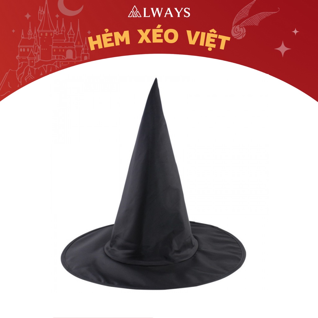 Mũ, nón phù thủy - phụ kiện hóa trang, cosplay phù thủy harry potter - chuẩn hàng always store