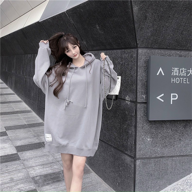 Áo khoác hoodies nữ, thun nỉ ngoại cao cấp, áo khoác nỉ trơn from rộng thời trang siêu xinh. xut