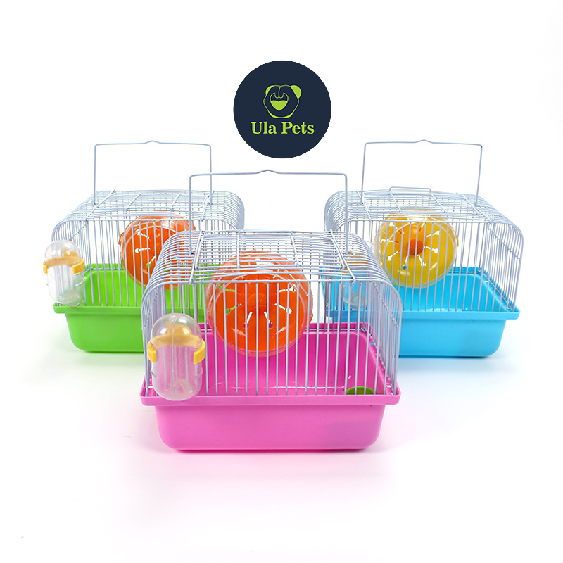 Lồng hamsters Xách tay full phụ kiện - đế cao - Ula Pets
