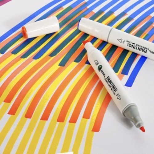 Bút màu dạ Marker 2 đầu - Tone xám