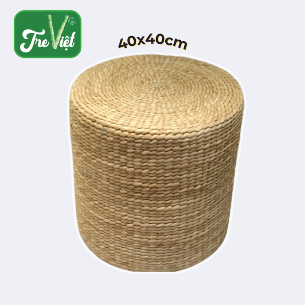 Đôn Ngồi Lục Bình - Đôn Bèo Tây - Bàn Trà cao 40x40 dùng trang trí nhà cửa - Round Ottoman