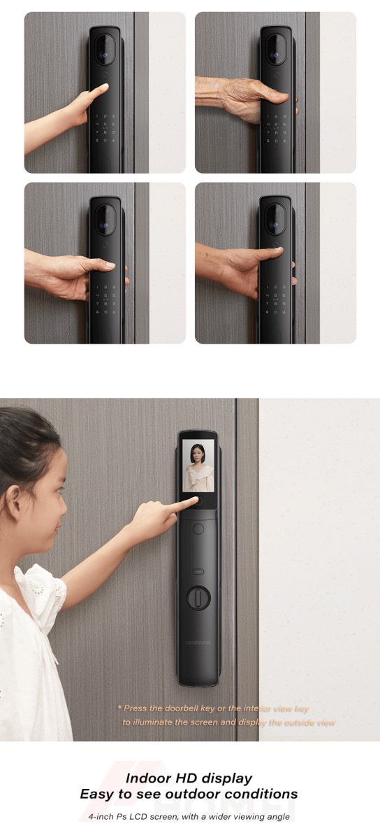 KHÓA CỬA THÔNG MINH PUSH - PULL XIAOMI LOCKIN S50M PRO CAMERA NHẬN DIỆN TRÊN KHÓA MỞ KHÓA BẰNG NHIỀU CÁCH KHÁC NHAU