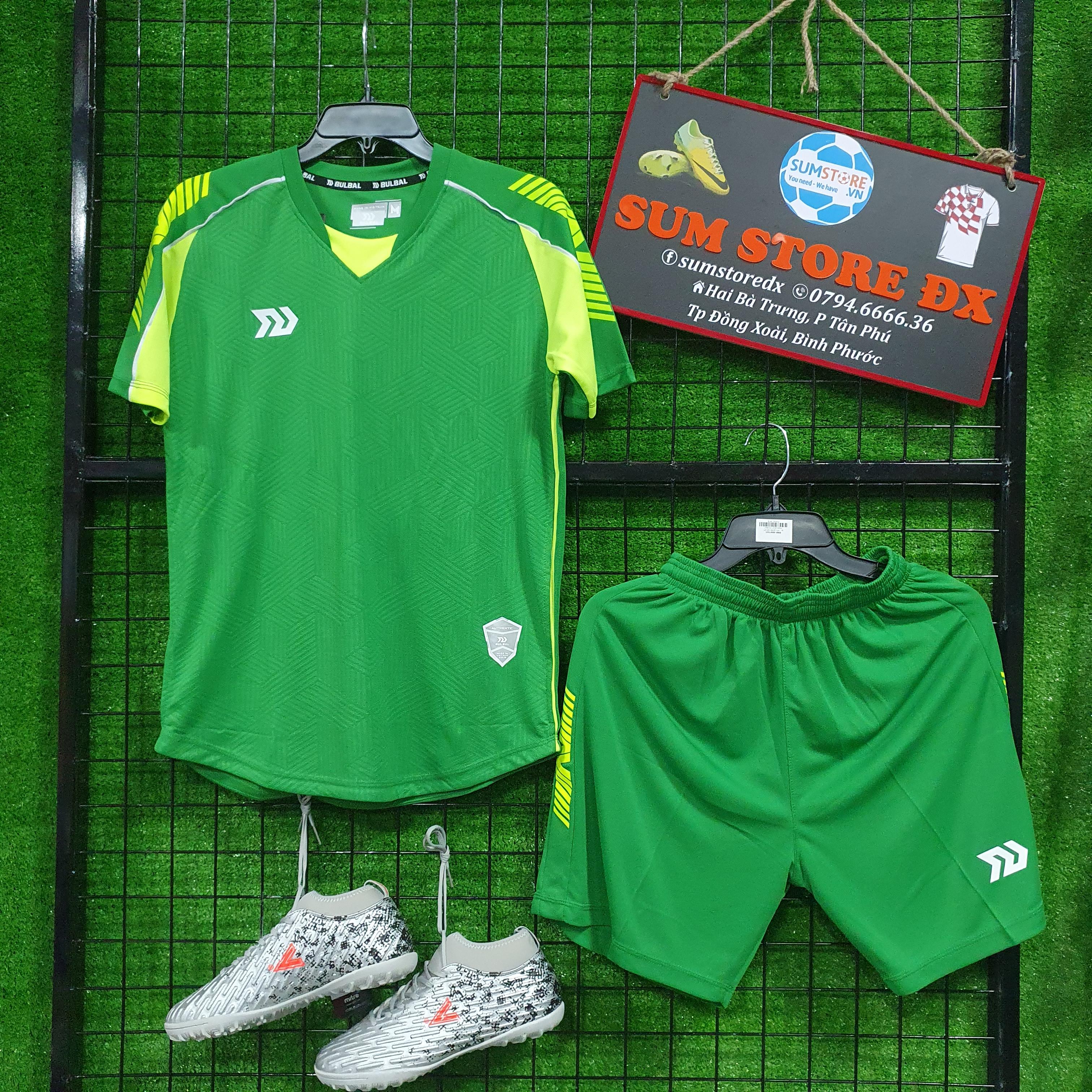 Bộ Đồ Đá Banh –  Áo Bóng Đá Không Logo Bulbal  Lanza Xanh Lá