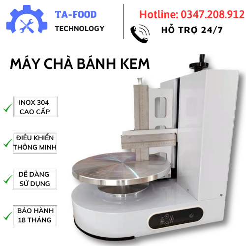 Máy chà láng bánh kem bánh sinh nhật cao cấp , chuyên dùng hỗ trợ làm bánh , Inox 304 cao cấp, Bảo hành 18 tháng