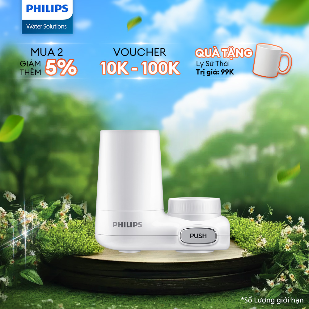 [HÀNG CHÍNH HÃNG] Bộ lọc nước tại vòi Philips AWP3753