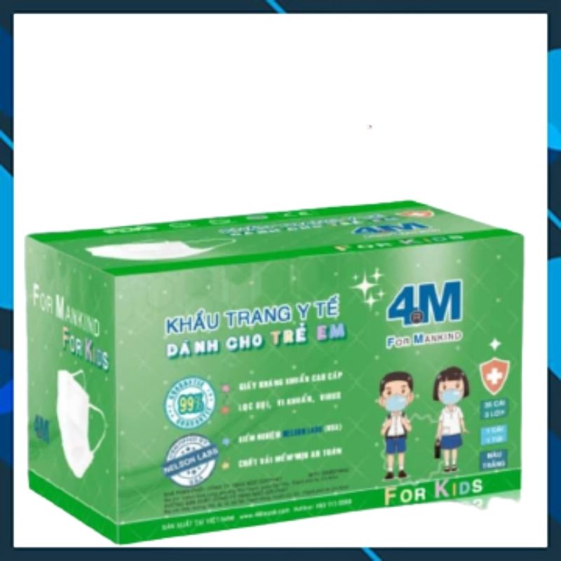 Khẩu trang y tế trẻ em rajio03, lọc > 99% virus, vi khuẩn, bụi mịn