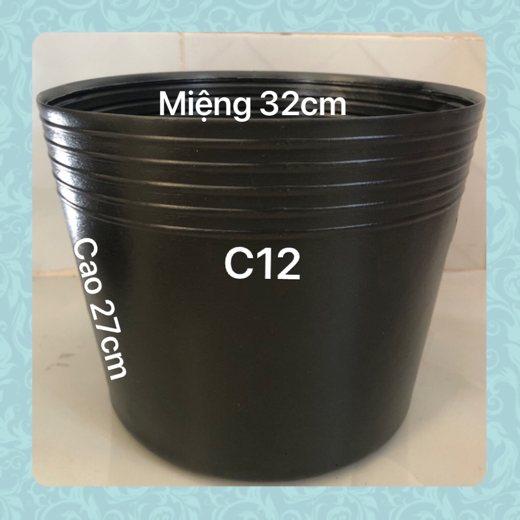 Chậu bít lổ trồng sen 20 cái C12 đen
