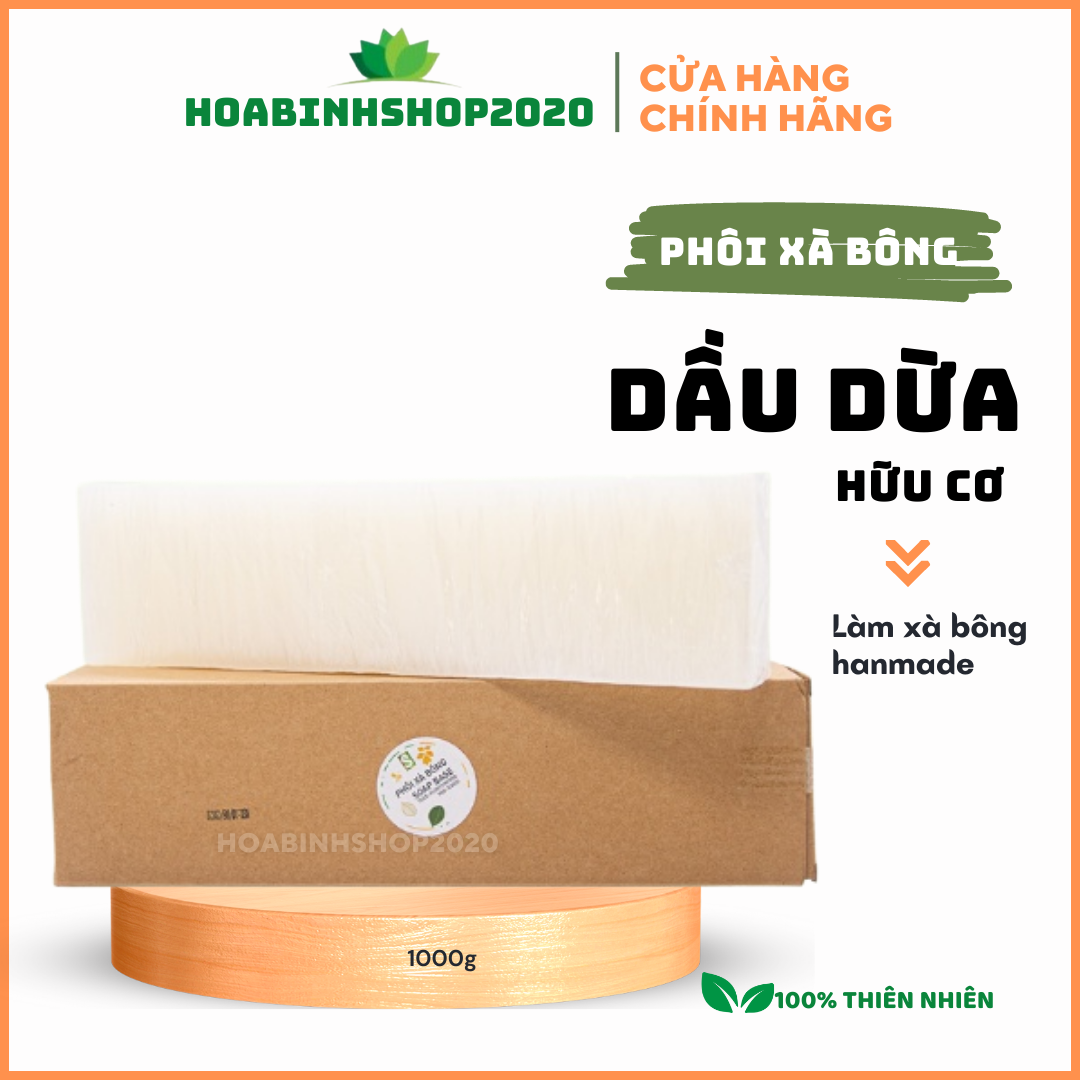 [CHÍNH HÃNG- 1KG] Phôi Xà Bông Sinh Dược Từ Dầu Dừa, Dầu Cọ Đạt Chuẩn USDA, EU