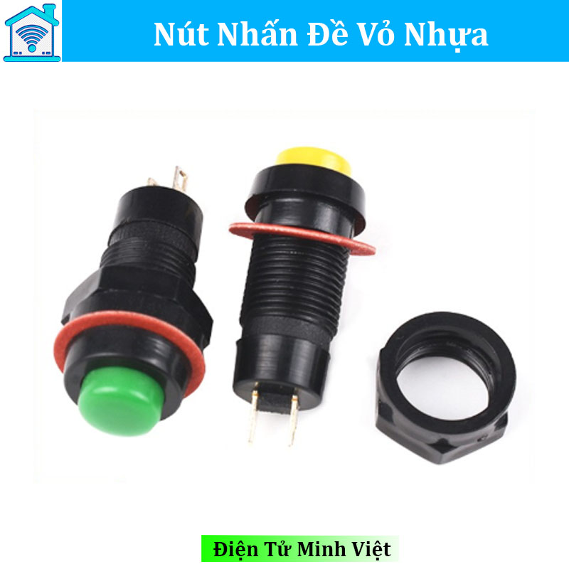 Nút nhấn đề vỏ nhựa nhấn nhả